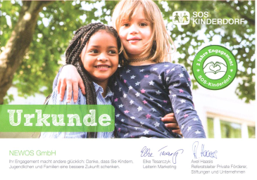 SOS-Kinderdorf Urkunde